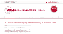Desktop Screenshot of akm-abflussreinigung.de