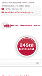 Mobile Screenshot of akm-abflussreinigung.de