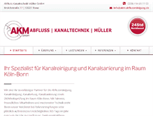 Tablet Screenshot of akm-abflussreinigung.de